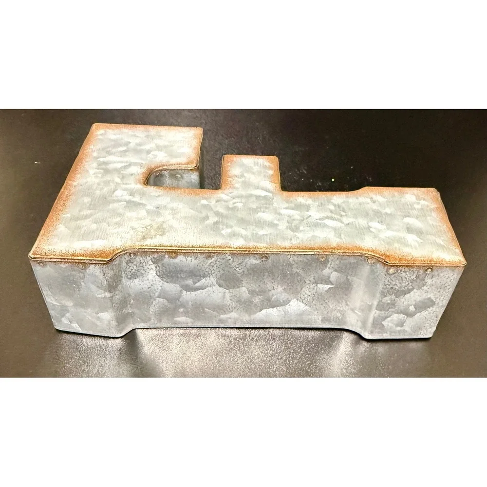 Hobby Lobby Galvanized Metal Wall Letter F Small Silver Industrial Rustic